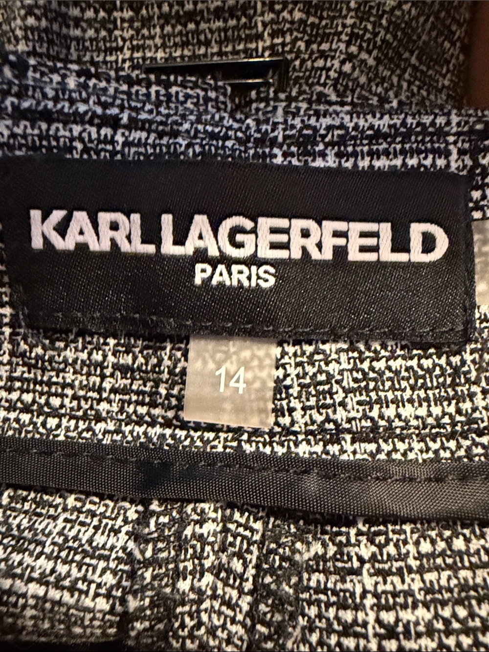 Karl Lagerfeld Paris Pinstripe High Waist Wide Leg Trousers Size 14 - Picture 7 of 8